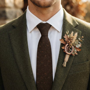 Rustic Equestrian Horseshoe & Oak Leaf Neck Tie