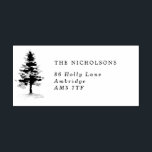 Rustic Etched Pine Tree Family Address Rubber Stam Rubber Stamp<br><div class="desc">Add some flair to your mail with this return address stamp featuring an etched illustration of a pine tree. Personalize with your name and address. Perfect for the holidays.</div>
