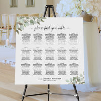  Rustic Eucalyptus 15 Table Wedding Seating Chart