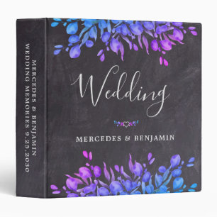 Rustic Eucalyptus Botanical Wedding Photo Album 3 Ring Binder