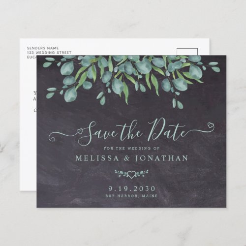 Rustic Eucalyptus Budget Wedding Save The Date