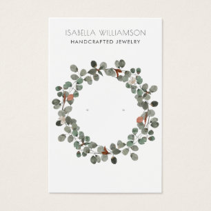Rustic Eucalyptus Earring Jewelry Display Cards