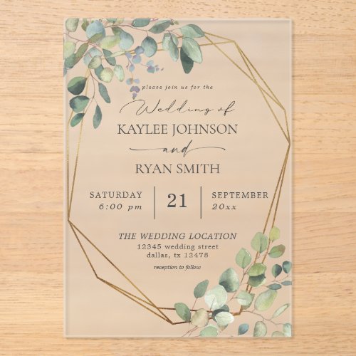 Rustic Eucalyptus & Gold Frame Wedding