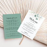 Rustic Eucalyptus Gold Wedding Welcome Letter