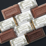 Rustic Eucalyptus & Golden Pine Elegant Wedding Hershey's Miniatures<br><div class="desc">These chocolate bars are a wonderful way to offer your wedding guests a sweet treat at your wedding reception, rehearsal dinner, bridal shower, or other wedding related event. The elegant boho chic design features the names of the couple and wedding date in a faux foil golden frame surrounded by hand...</div>