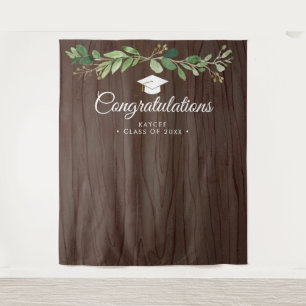 Rustic Eucalyptus Graduation Photo Backdrop