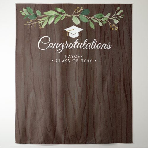 Rustic Eucalyptus Graduation Photo Backdrop