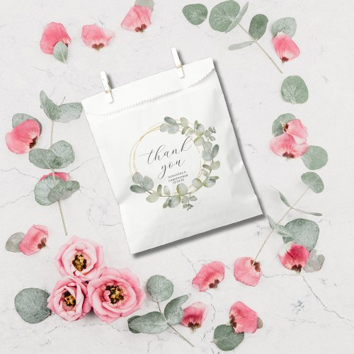 Rustic Eucalyptus Green Wedding Thank You Favor Favor Bag