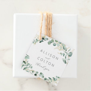 Rustic eucalyptus greenery boho wedding  favor tags