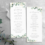 Rustic eucalyptus greenery boho wedding program<br><div class="desc">Rustic wedding programs feature watercolor eucalyptus botanical greenery and modern chic script and font,  elegant and romantic,  great for modern rustic wedding,  botanical garden wedding and boho country wedding.
See all the matching pieces in collection</div>