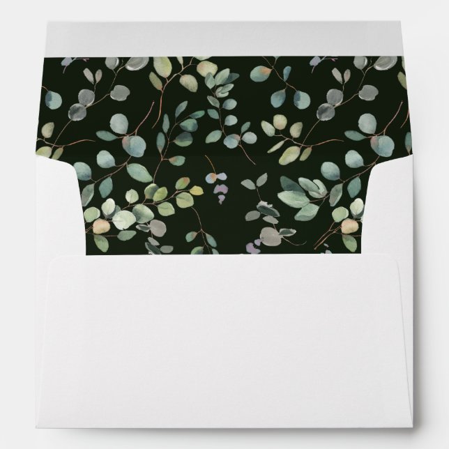 Rustic Eucalyptus Greenery Duo 1 - Green Envelope (Back (Bottom))