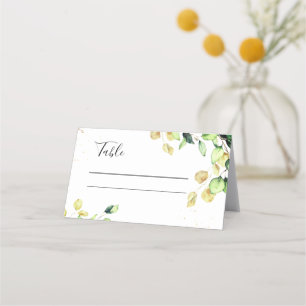 Rustic eucalyptus greenery elegant aesthetic place card