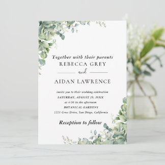 Rustic Eucalyptus Greenery Invitation