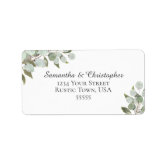 Blush Pink Floral Rustic Wedding Return Address Label | Zazzle