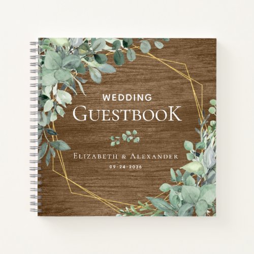 Rustic Eucalyptus Greenery Wedding Guest Book