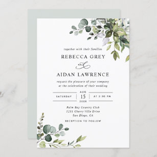 Wild Rose Paint By Rebecca Rose Wedding Invitation 4 Piece Wedding Invitations Wedding Invitation