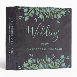 Rustic Eucalyptus Greenery Wedding Photo Album 3 Ring Binder
