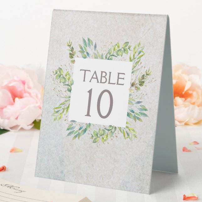 Rustic Eucalyptus Greenery Wedding Reception  Table Tent (In SItu (Wedding))