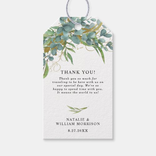 Rustic Eucalyptus  Laurel Gift Tag