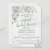 Rustic Eucalyptus & Lavender Virtual Bridal Shower Invitation (Front)