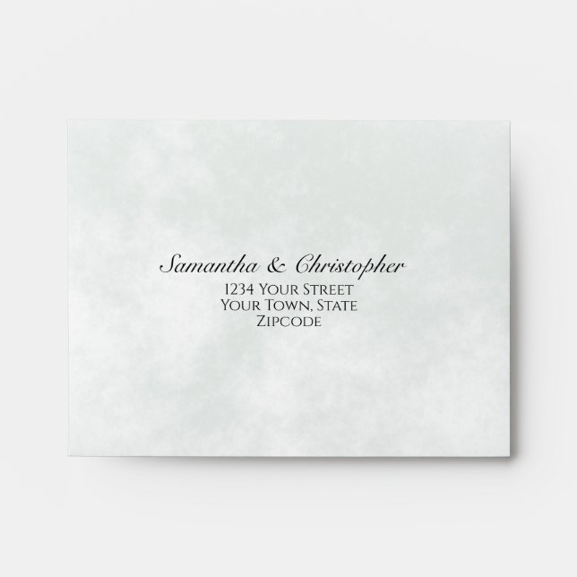 Rustic Eucalyptus & Lavender Wedding RSVP Envelope (Front)