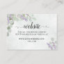 Rustic Eucalyptus & Lavender Wedding Website Enclosure Card