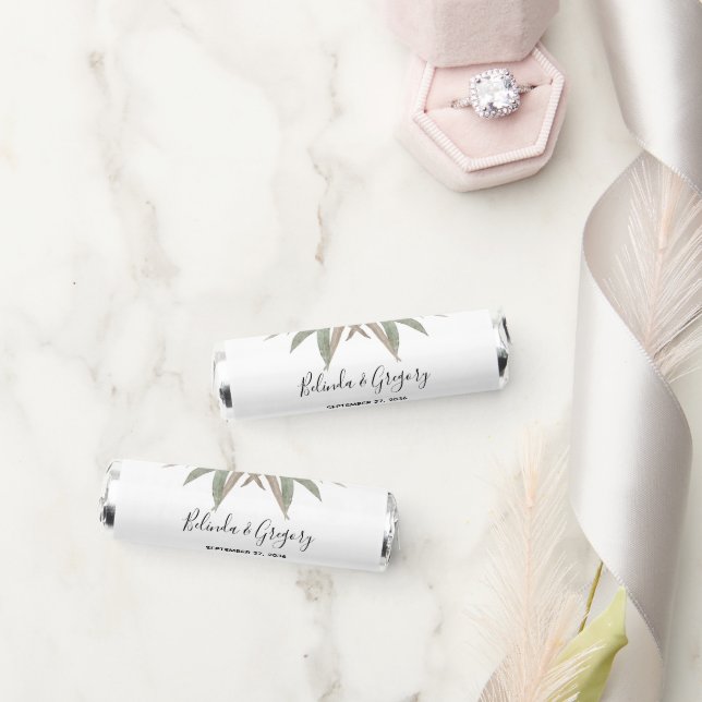 Rustic Eucalyptus Leaf Wedding  Breath Savers® Mints (Wedding)