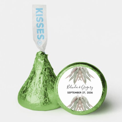 Rustic Eucalyptus Leaf Wedding  Hersheys Kisses