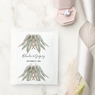 Rustic Eucalyptus Leaf Wedding Tea Bag Drink Mix