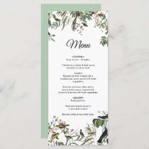 Rustic Eucalyptus Leaves Vintage Greenery Wedding Menu