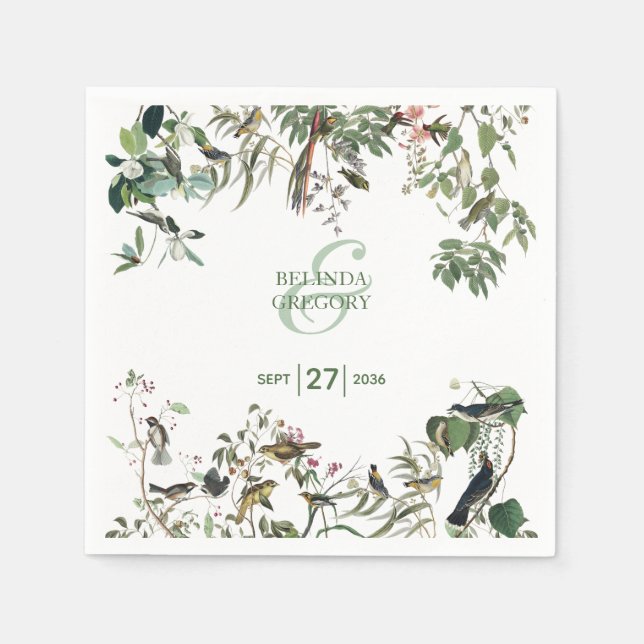 Rustic Eucalyptus Leaves Vintage Greenery Wedding  Napkins (Front)