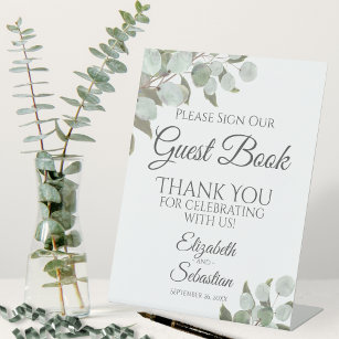 Rustic Eucalyptus Please Sign Our Guest Book