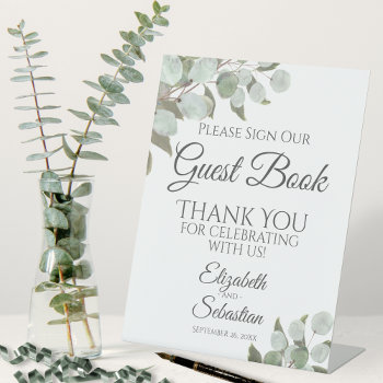Rustic Eucalyptus Please Sign Our Guest Book by ZingerBug at Zazzle