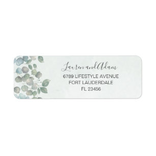 Rustic Eucalyptus Sage Green Address Label