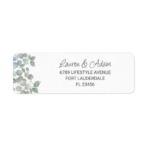 Rustic Eucalyptus Sage Green Address Label