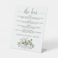Rustic Eucalyptus The Bar Drinks Menu Wedding