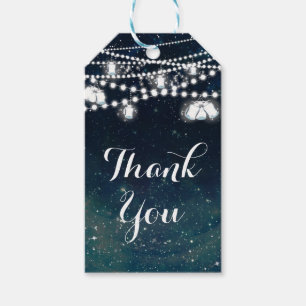 Rustic Evening Night Sky Mason Jar Lights Favor Gift Tags