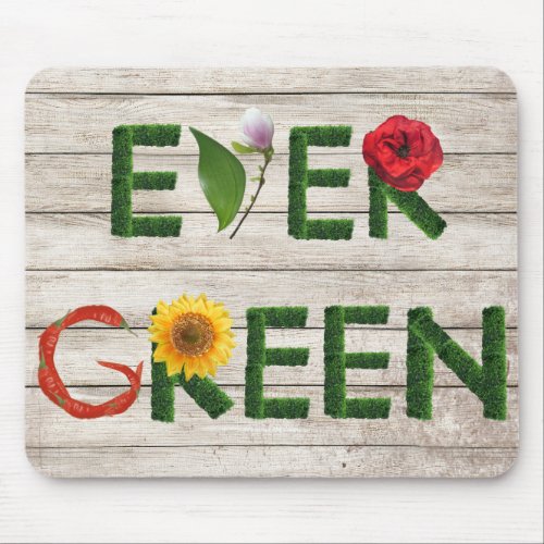 Rustic Ever Green Ecologist Glitter Sky Mousepad