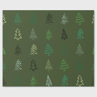 “Rustic Evergreen Christmas Wrapping Paper” Wrapping Paper
