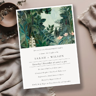 Rustic Exotic Tropical Forest Engagement Invite