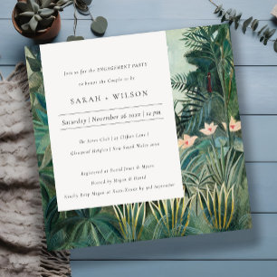 Rustic Exotic Tropical Forest Engagement Invite