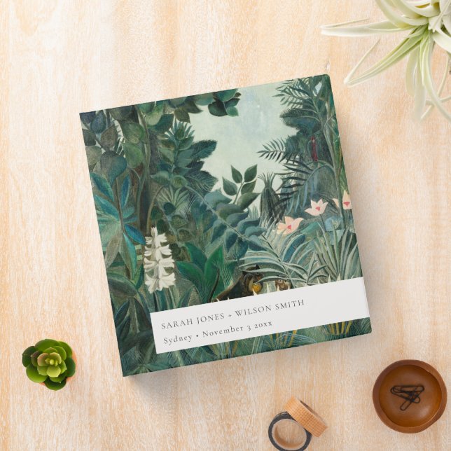 Rustic Exotic Tropical Rainforest Wedding Albums 3 Ring Binder (In Situ)