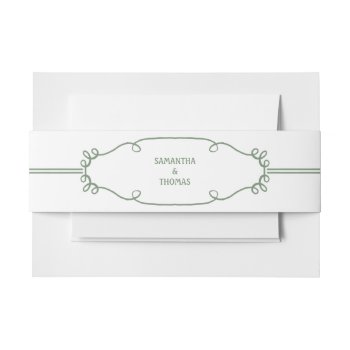 Rustic Fade Green Belly Band by envelopmentswedding at Zazzle