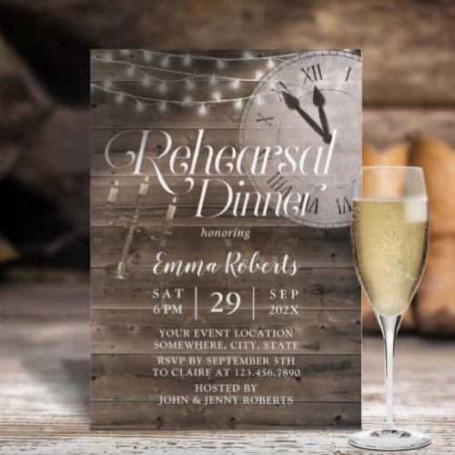 Rustic Fairy Tale Wedding Barn Rehearsal Dinner Invitation