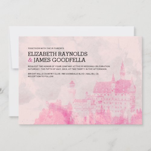 Rustic Fairytale Castle Wedding Invitations