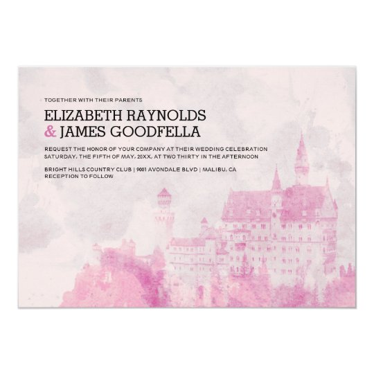 Rustic Fairytale Castle Wedding Invitations Zazzle Com