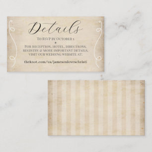 Rustic Faith Hope Love Christian Wedding Website Enclosure Card