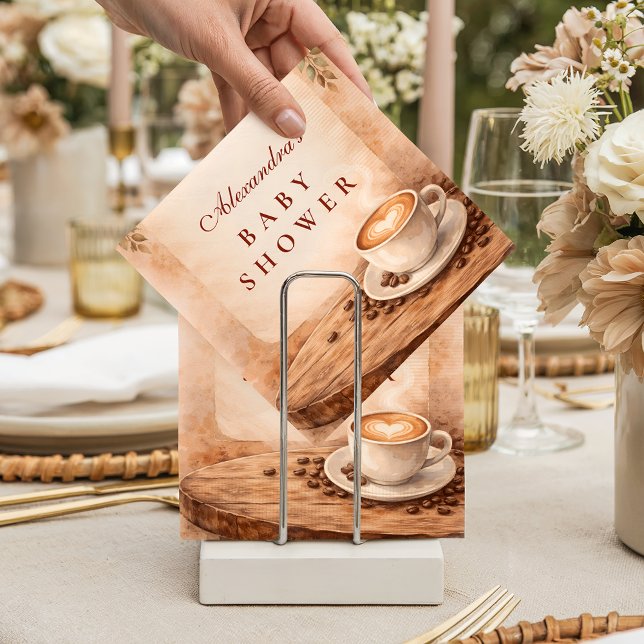 Rustic Fall A Baby Is Brewing Baby Shower Napkins (Creator Uploaded)