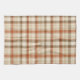 Button Rusted Transparent Rustic Fall Autumn Classic Plaid Rust Cream Brown Kitchen Towel | Zazzle