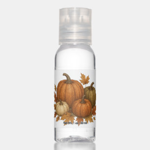 Rustic Fall/Autumn pumpkins & leaves Hand Sanitizer